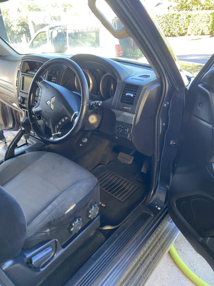 Mitsubishi interior prepared for mobile detailing
